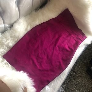 Fuschia pink midi bandage skirt medium high waist